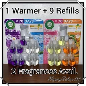 Air Wick Scented Oil, 1 Warmer & 9 Refills